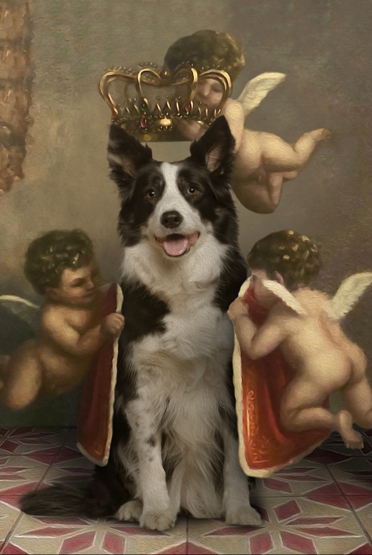 The Royal Angel Custom Pet Portrait Poster - Noble Pawtrait