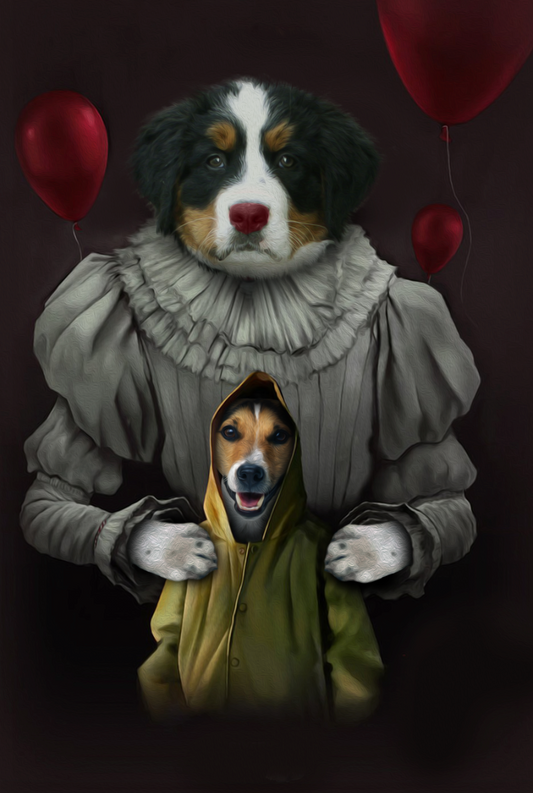 The Clowns Custom Pet Portrait Digital Download - Noble Pawtrait