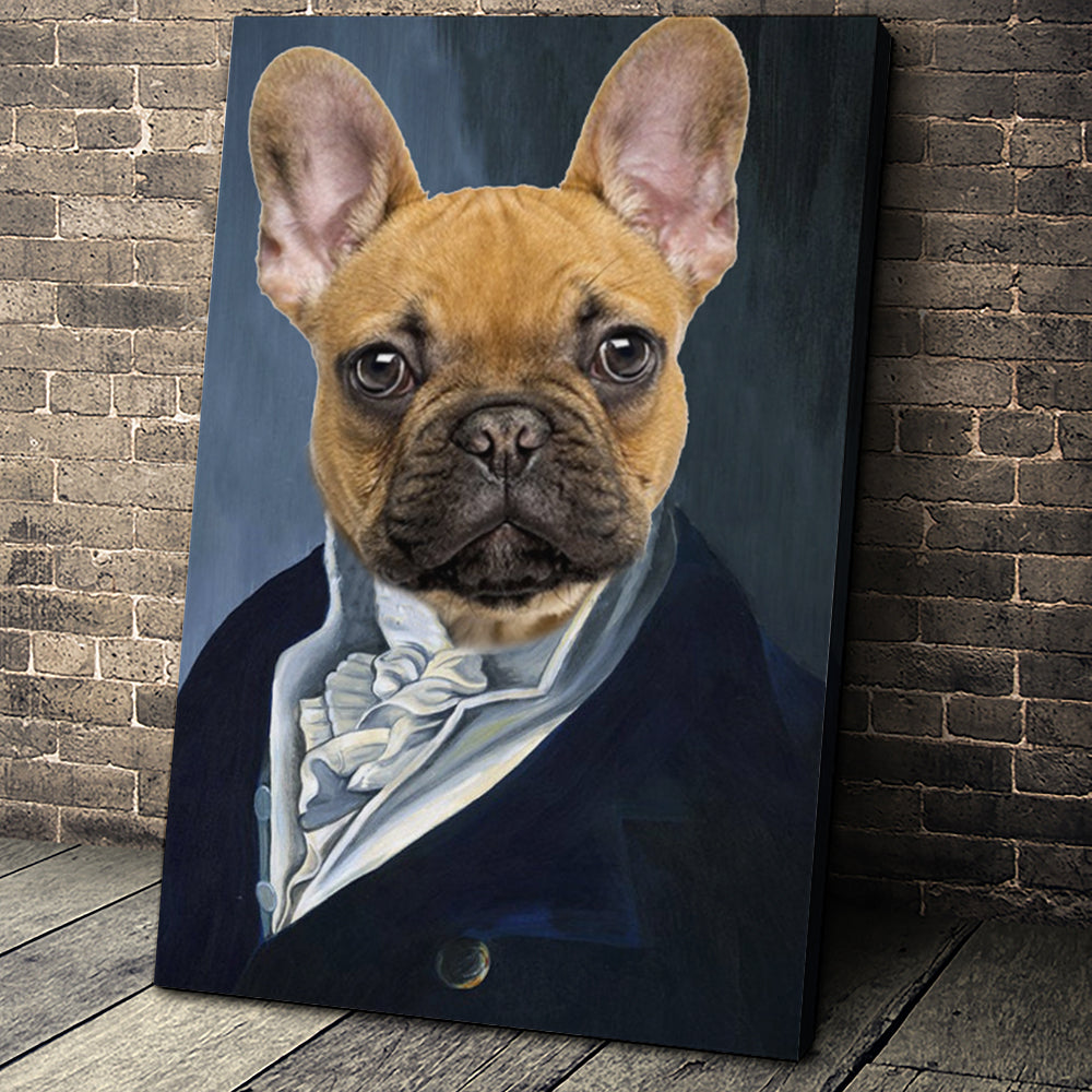 The Man Custom Pet Portrait Canvas - Noble Pawtrait