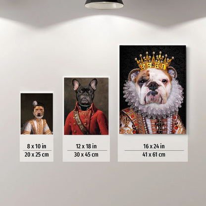 The Monarch Custom Pet Portrait Poster - Noble Pawtrait