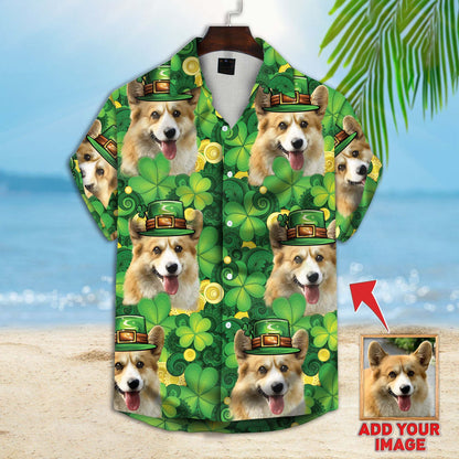 Custom St Patrick Pattern Short-Sleeve Hawaiian Shirt 01