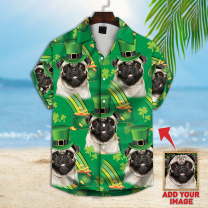 Custom St Patrick Pattern Short-Sleeve Hawaiian Shirt 04