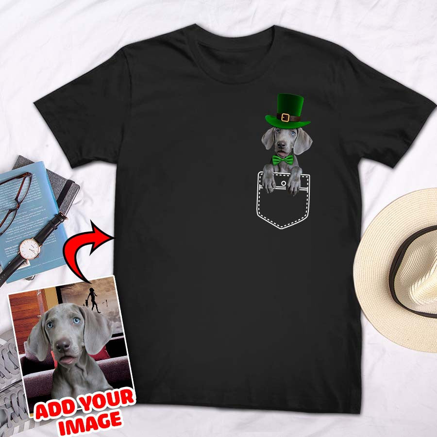 Pet Pocket St Patrick Hat Custom Pet T-shirt - Noble Pawtrait