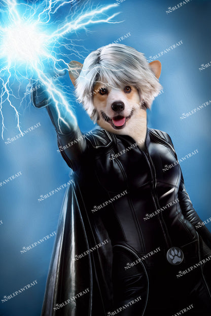 Storm Pawer Custom Pet Portrait - Noble Pawtrait