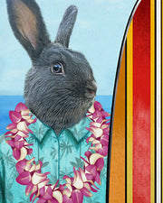 The Surfer Custom Pet Portrait Canvas - Noble Pawtrait