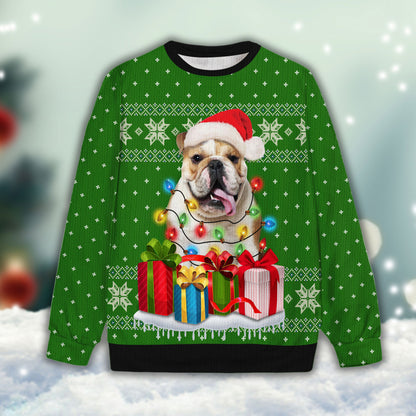 Ugly Sweater All Over Print Custom Funny Christmas Light & Gift (Green Color)