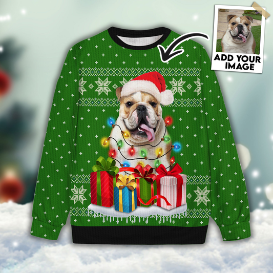 Ugly Sweater All Over Print Custom Funny Christmas Light & Gift (Green Color)