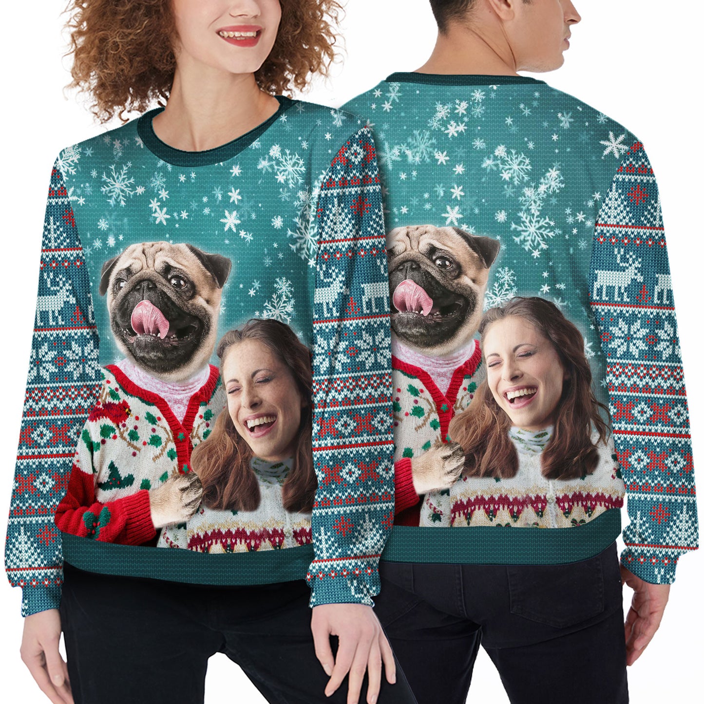 Ugly Sweater Custom Mutiple Pets