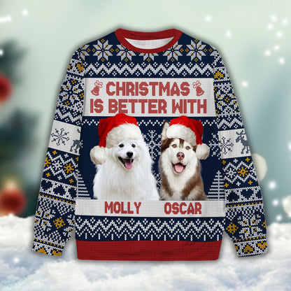 Ugly Sweater All Over Print Custom Christmas Is Better (Royal Blue Color)