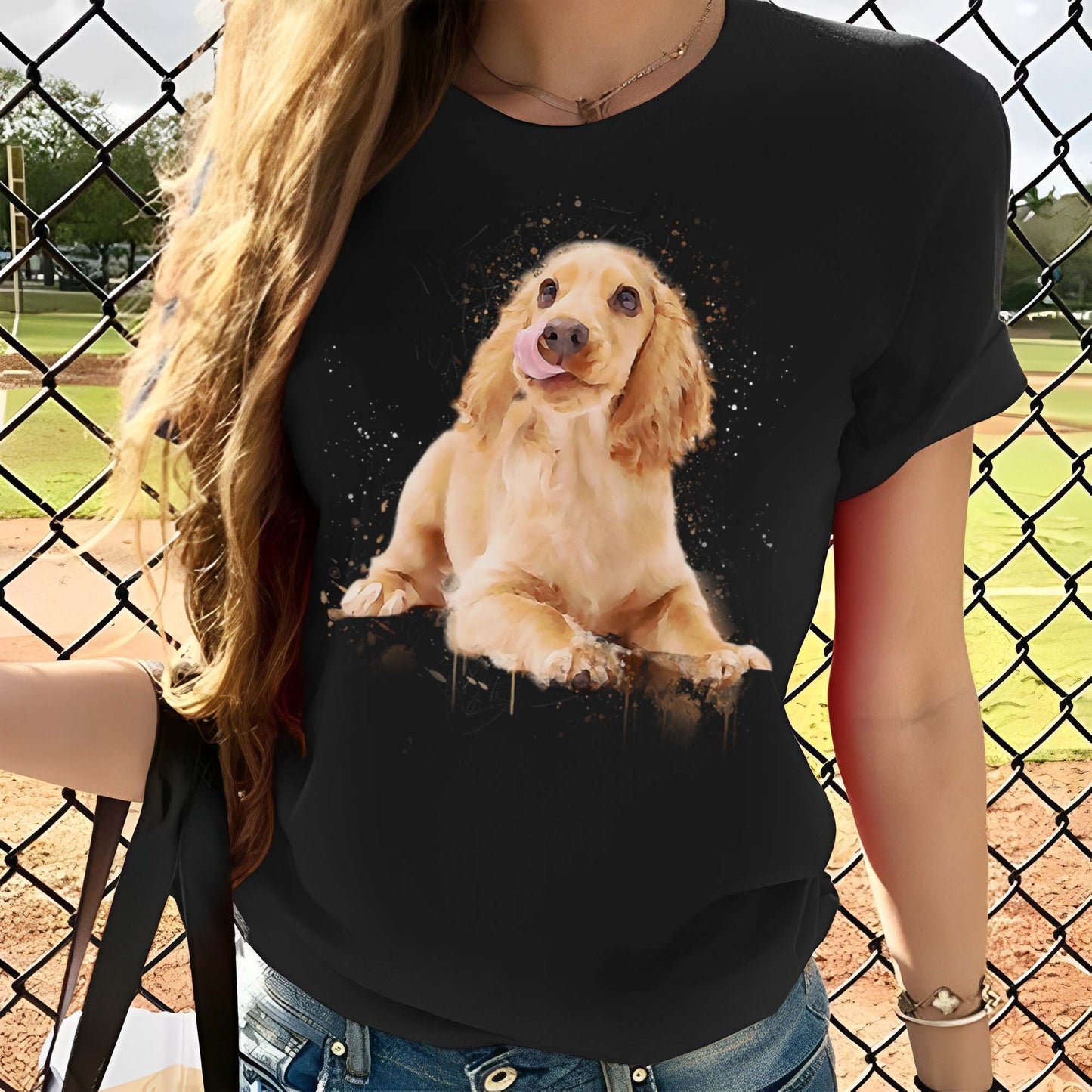 T-shirt personnalisé avec visage d’animal de compagnie | Cadeau personnalisé pour les amoureux des chiens et des chats | T-shirt unisexe de style aquarelle