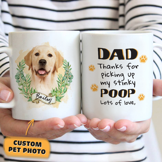 Noble Wreath Watercolor Custom Pet Mug - Noble Pawtrait