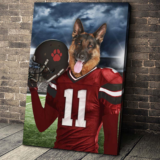 Tampa Bay Fan Custom Canvas Pet Portrait - Noble Pawtrait