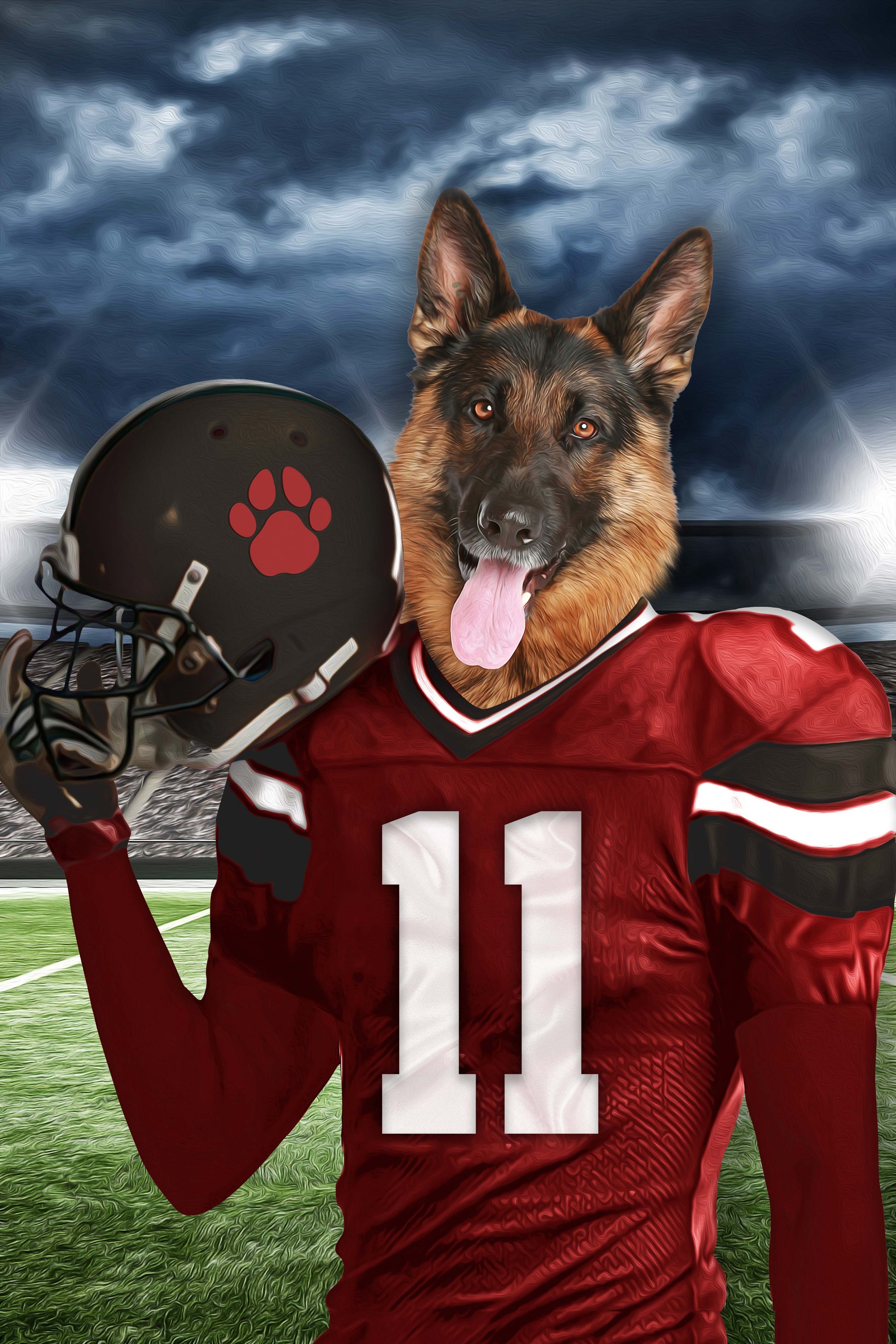 Tampa Bay Fan Custom Digital Download Pet Portrait - Noble Pawtrait