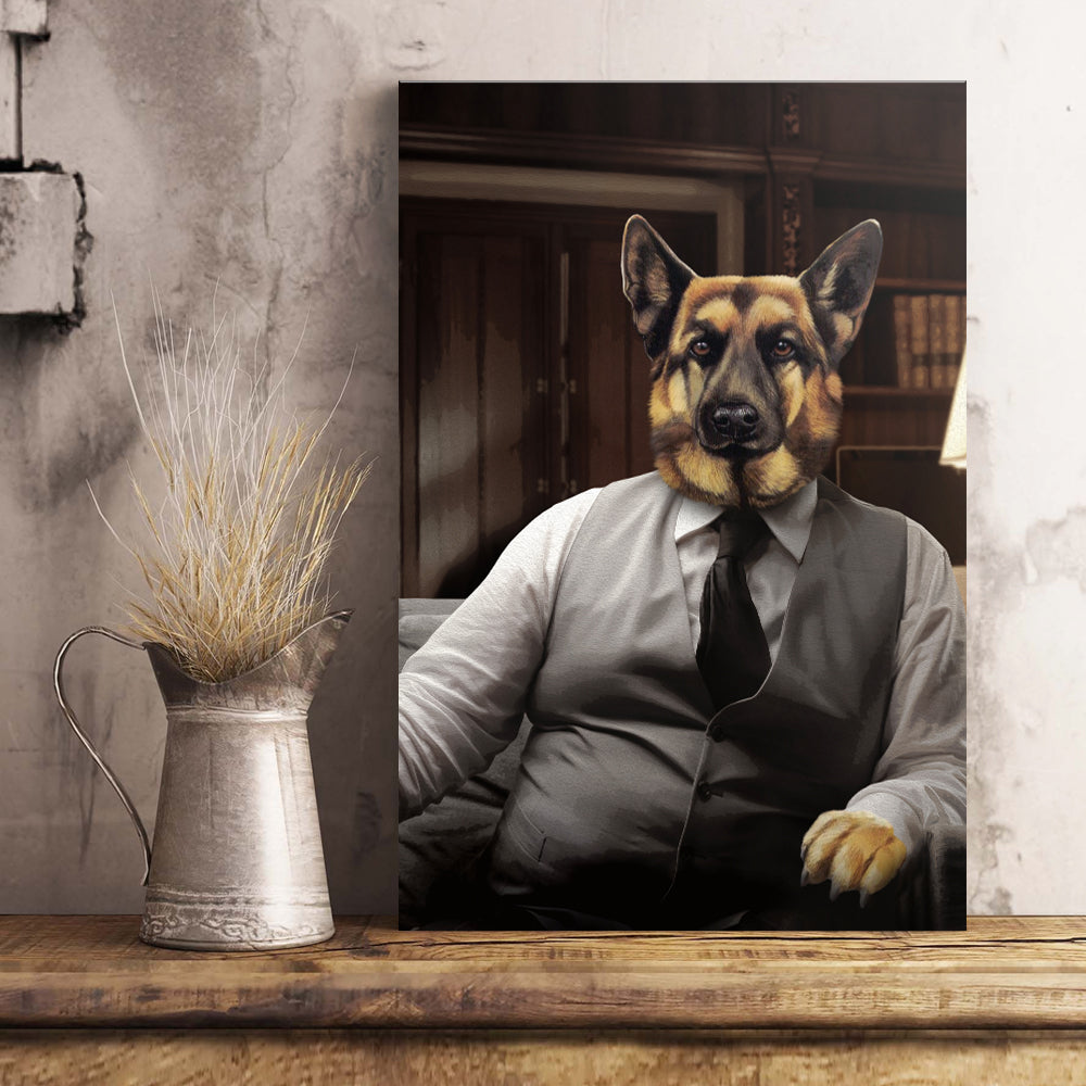 The Boss Custom Pet Portrait Poster - Noble Pawtrait