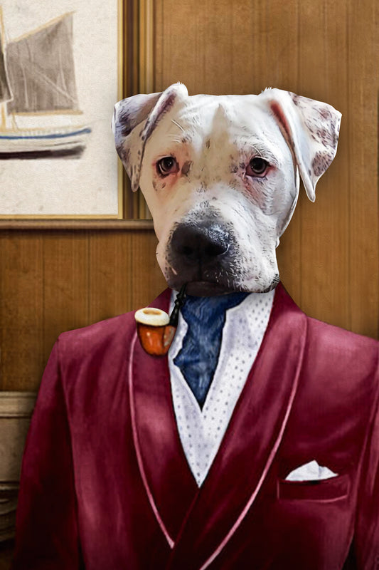 The Business Man Custom Pet Portrait Digital Download - Noble Pawtrait