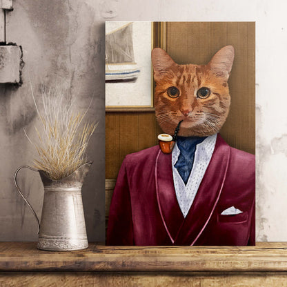 The Business Man Custom Pet Portrait Poster - Noble Pawtrait