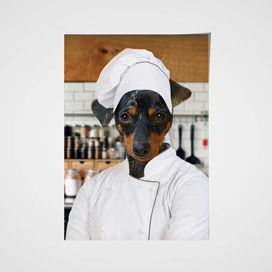 The Chef Custom Pet Portrait Poster - Noble Pawtrait