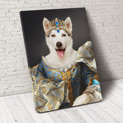 Classic Princess Custom Pet Portrait - Noble Pawtrait