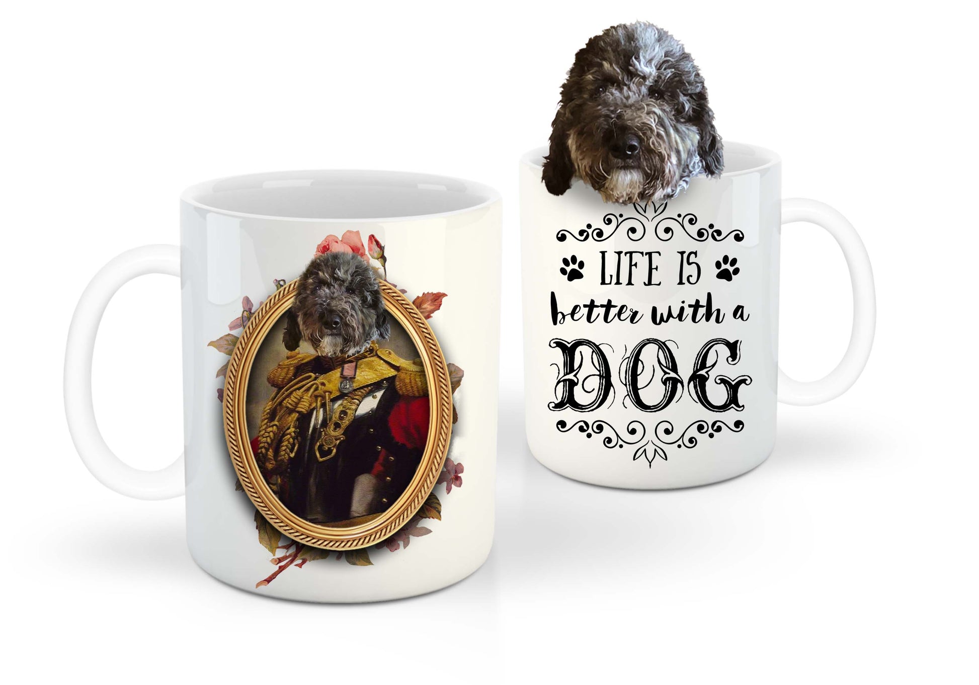The Colonel Custom Pet Mug - Noble Pawtrait