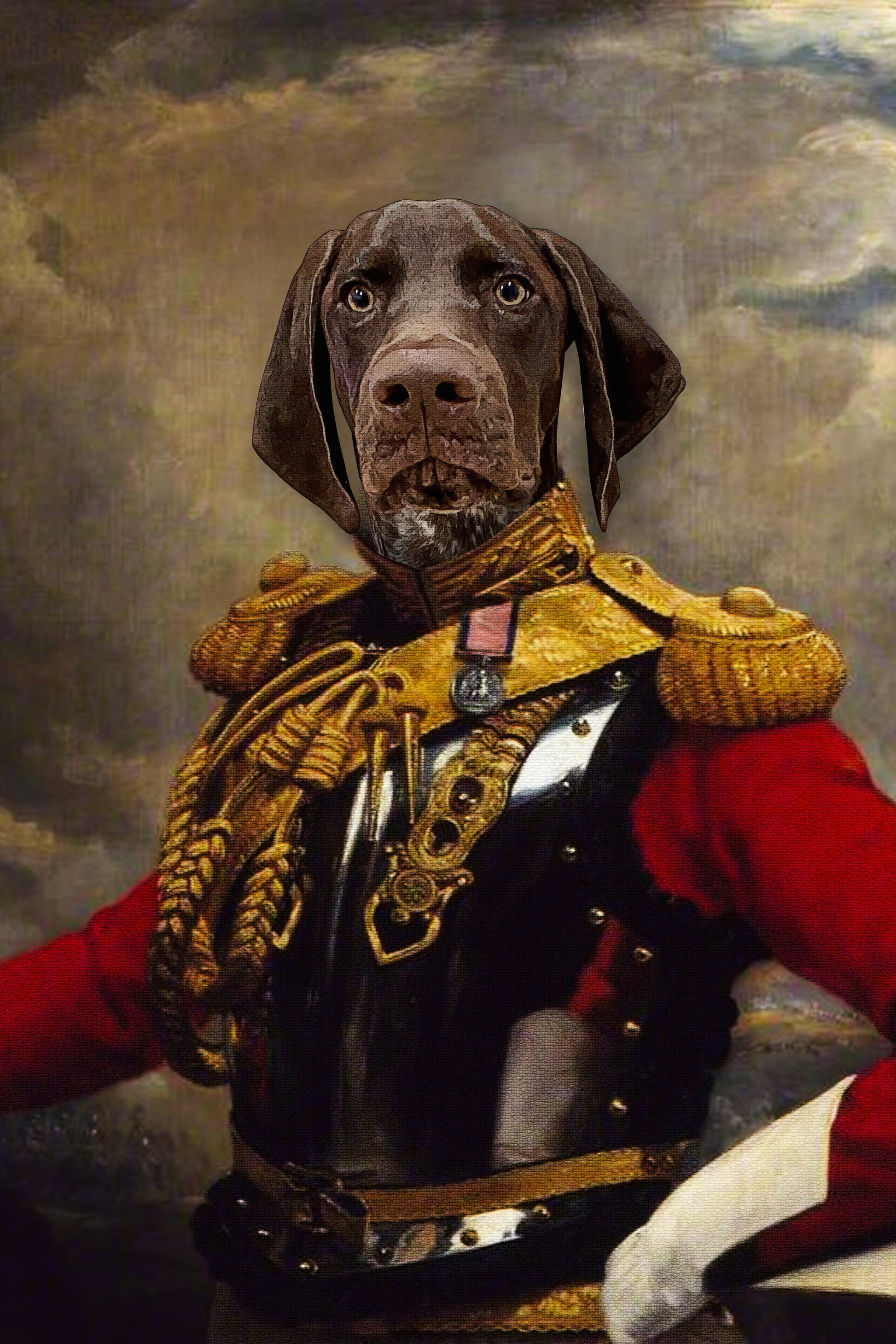 The Colonel Custom Pet Portrait Digital Download - Noble Pawtrait