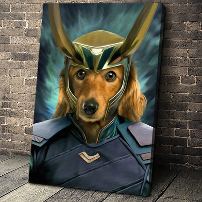 The Deceiver Paw Custom Pet Portrait Canvas - Noble Pawtrait