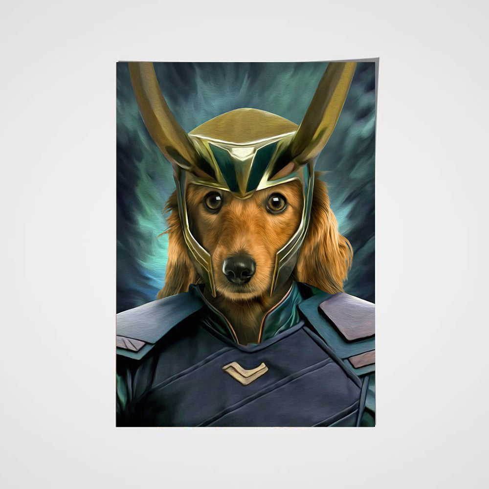 The Deceiver Paw Custom Pet Portrait Poster - Noble Pawtrait