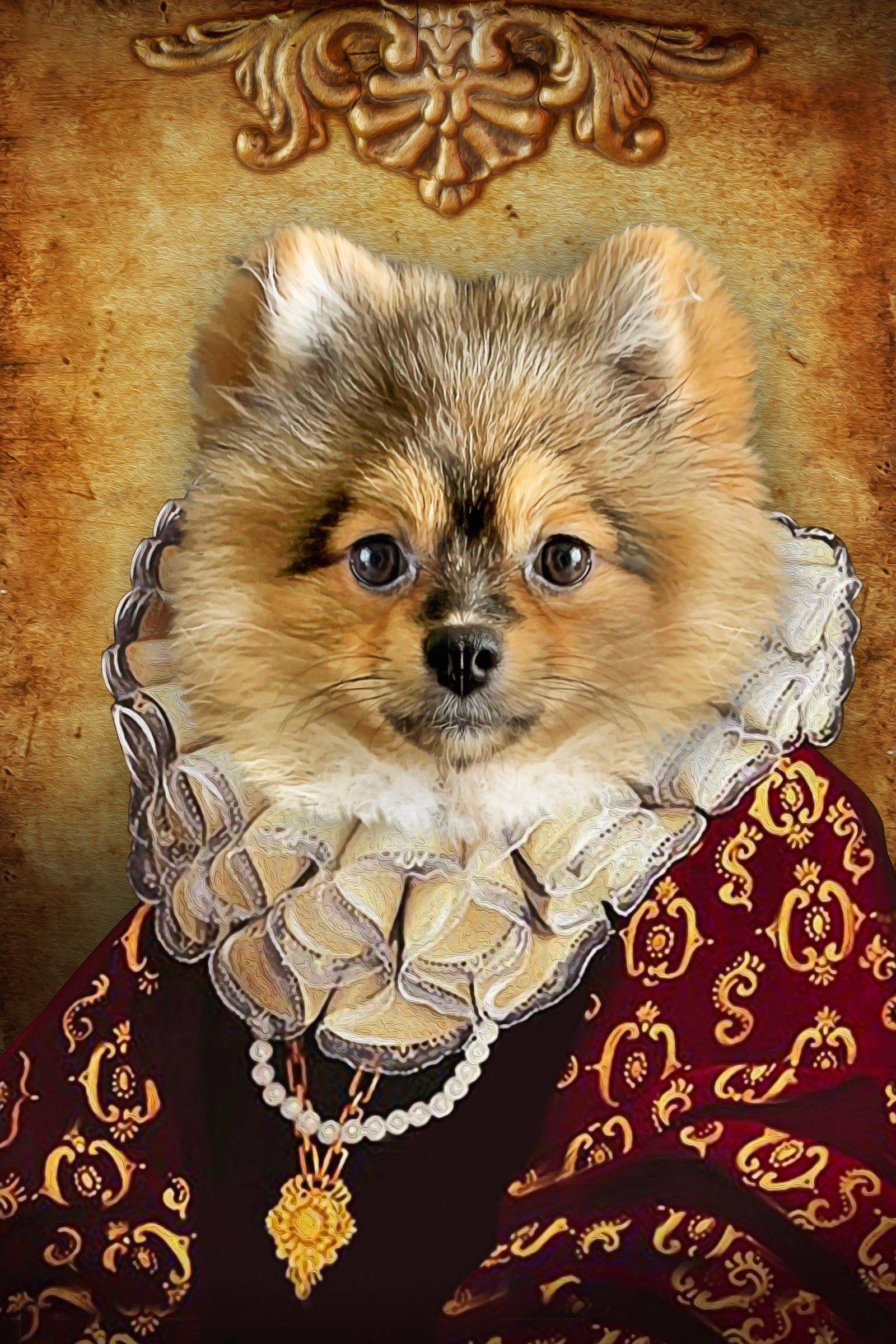 The Duchess Custom Pet Portrait Canvas - Noble Pawtrait