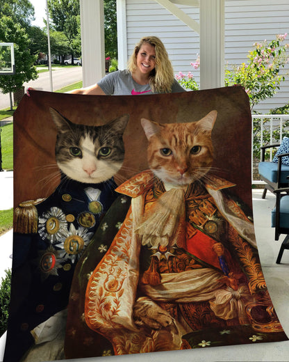 The Duo Custom Pet Blanket - Noble Pawtrait