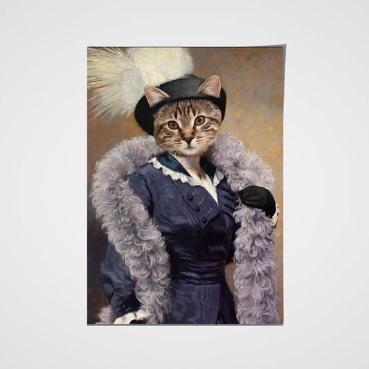 The Foxy Lady Custom Pet Portrait Poster - Noble Pawtrait