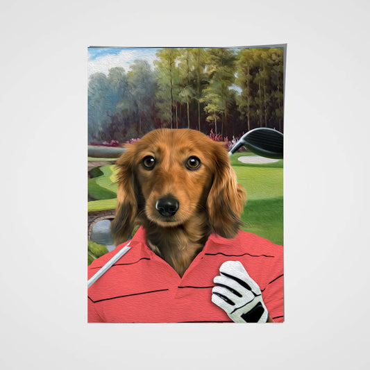The Golfer Custom Poster Pet Portrait - Noble Pawtrait