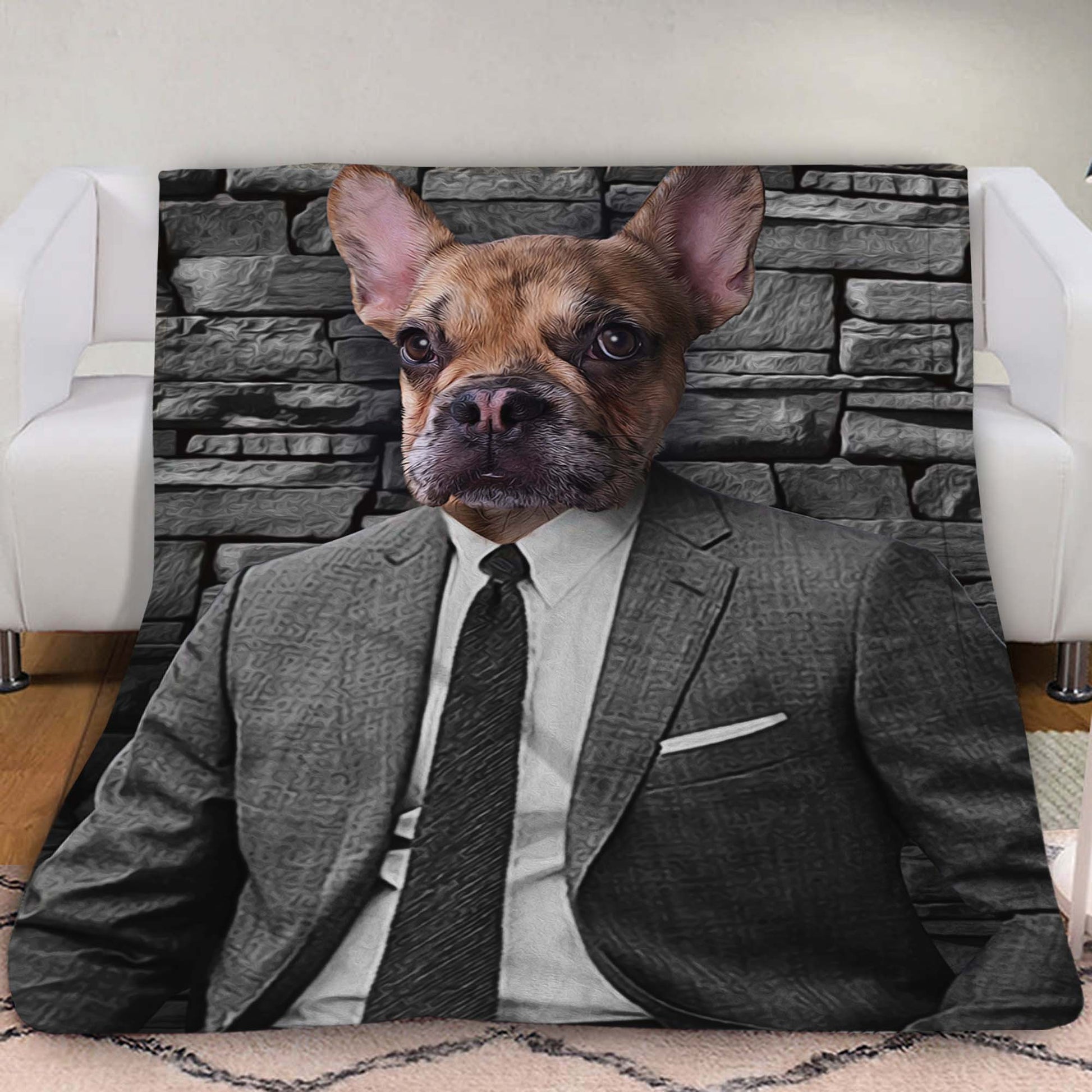 The Hustler Custom Pet Blanket - Noble Pawtrait