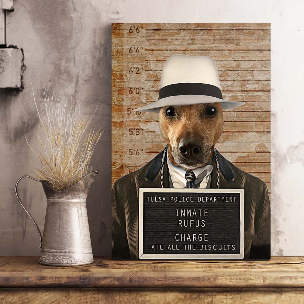 The Inmate Custom Pet Portrait Digital Download - Noble Pawtrait