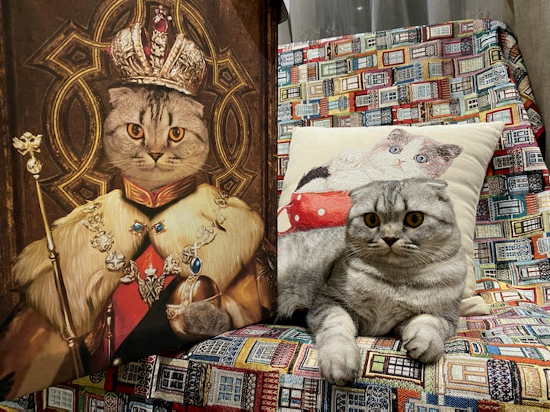 The King Custom Pet Portrait Canvas - Noble Pawtrait