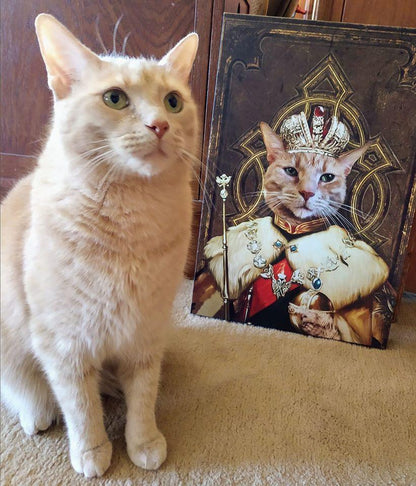 The King Custom Pet Portrait - Noble Pawtrait