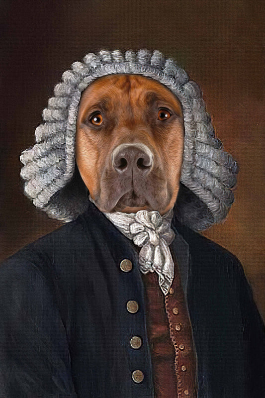 The Law Custom Pet Portrait Digital Download - Noble Pawtrait