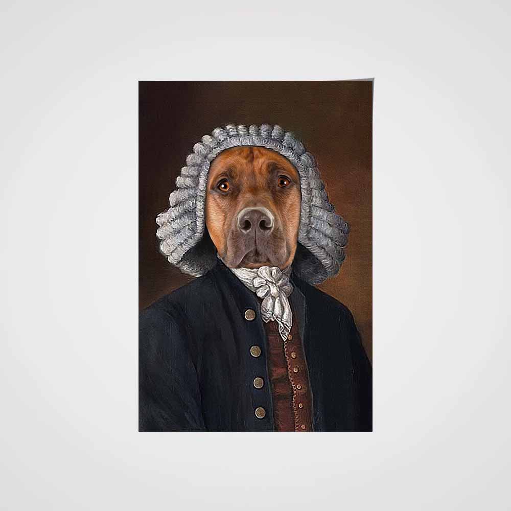 The Law Custom Pet Portrait Poster - Noble Pawtrait