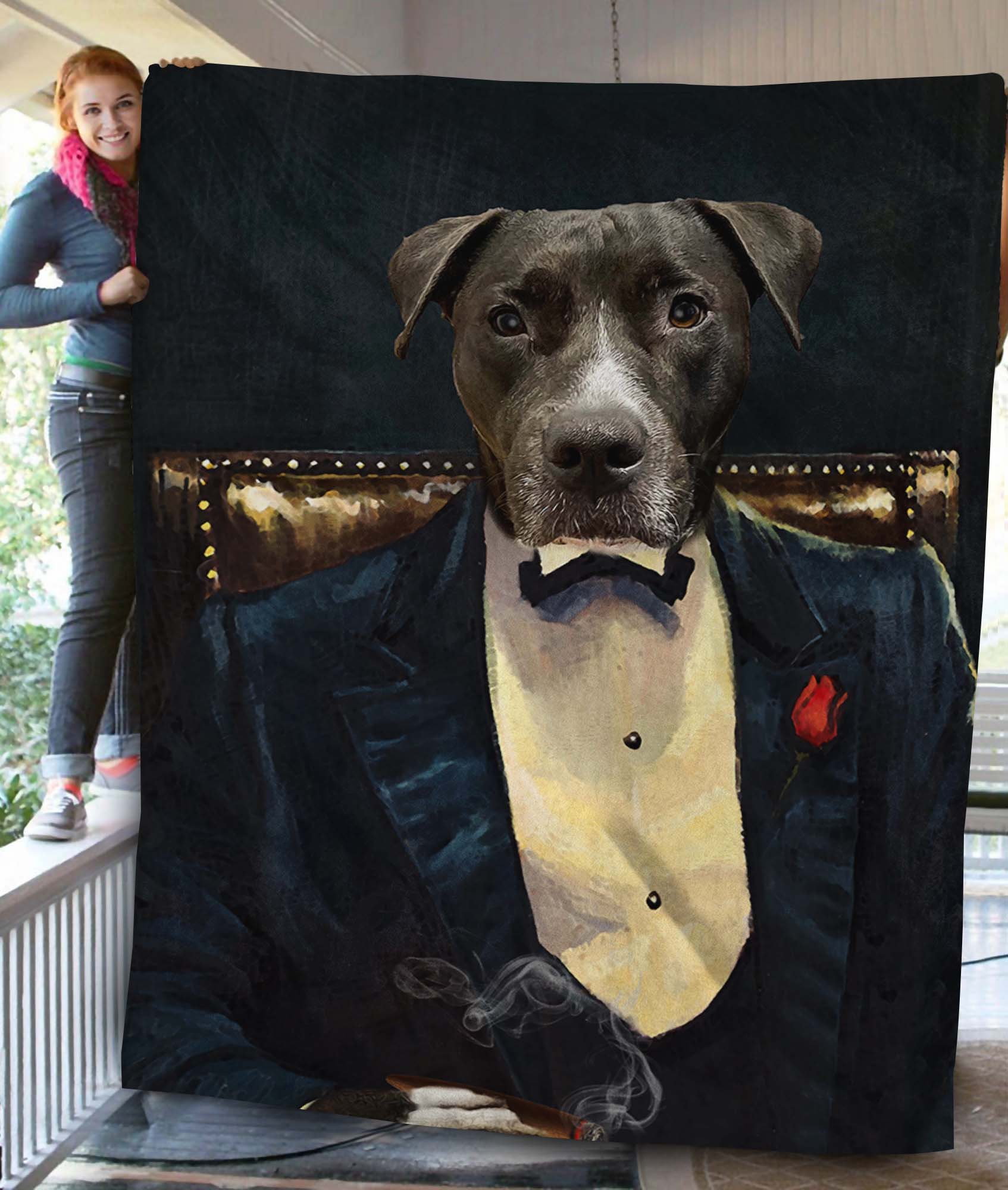 The Legend Custom Pet Blanket - Noble Pawtrait