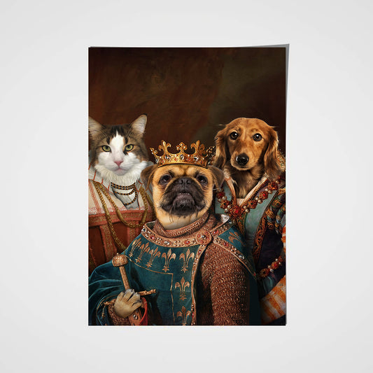 The Legend Trio Custom Pet Portrait Poster - Noble Pawtrait