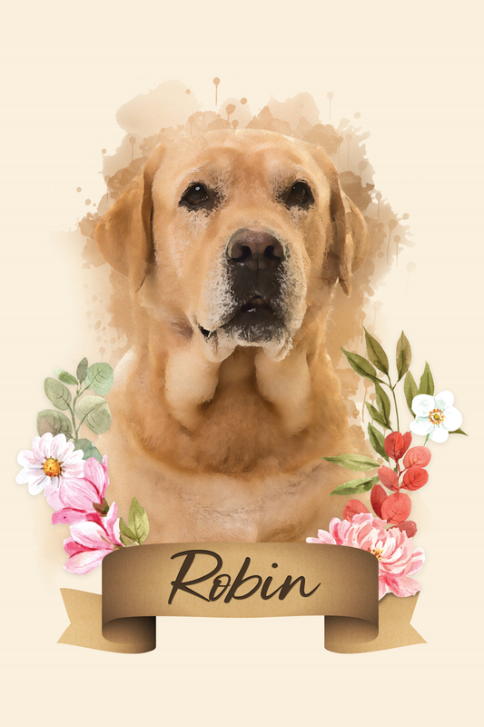 The Memorable Paw Custom Pet Portrait Digital Download - Noble Pawtrait