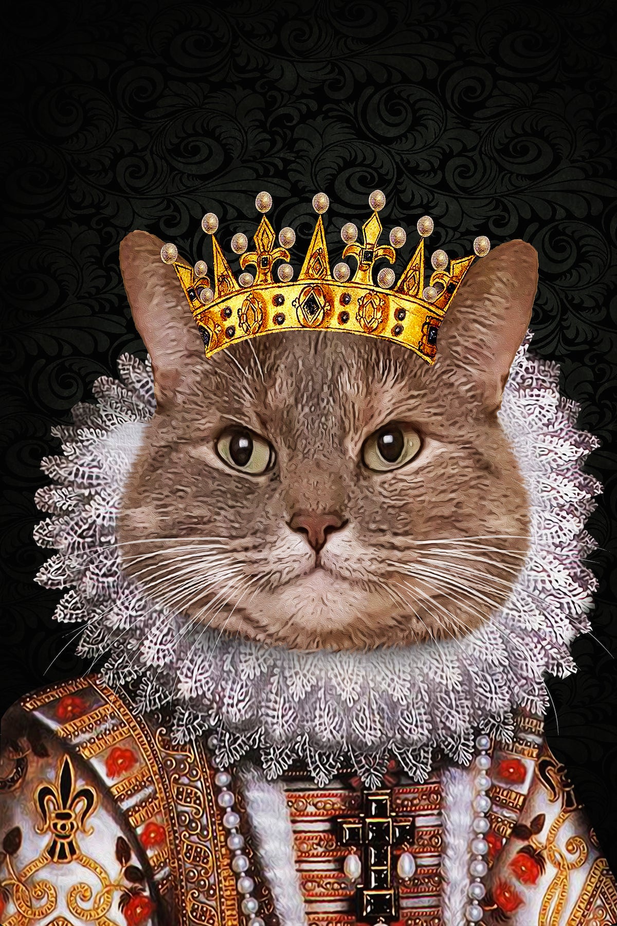 The Monarch Custom Pet Portrait Digital Download - Noble Pawtrait