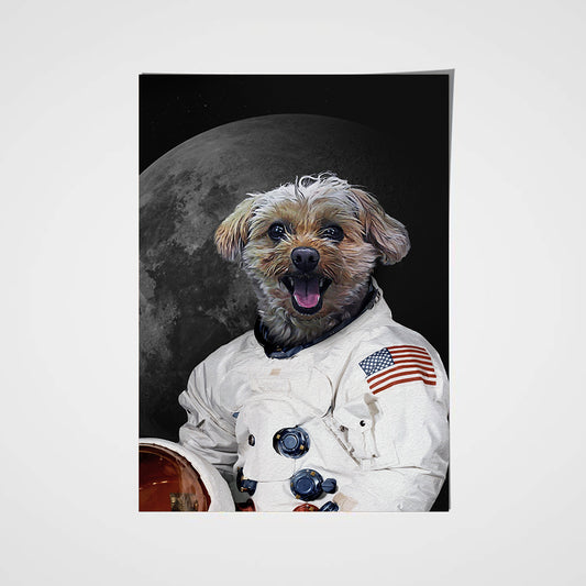 The Moon Walker Custom Pet Portrait Poster - Noble Pawtrait