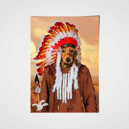 The Native Custom Pet Portrait - Noble Pawtrait