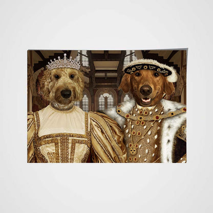 The Noble Royal Couple Custom Pet Portrait Poster - Noble Pawtrait