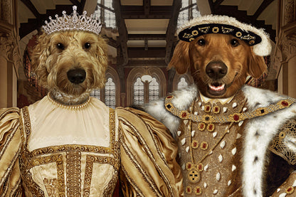 The Noble Royal Couple Custom Pet Portrait - Noble Pawtrait