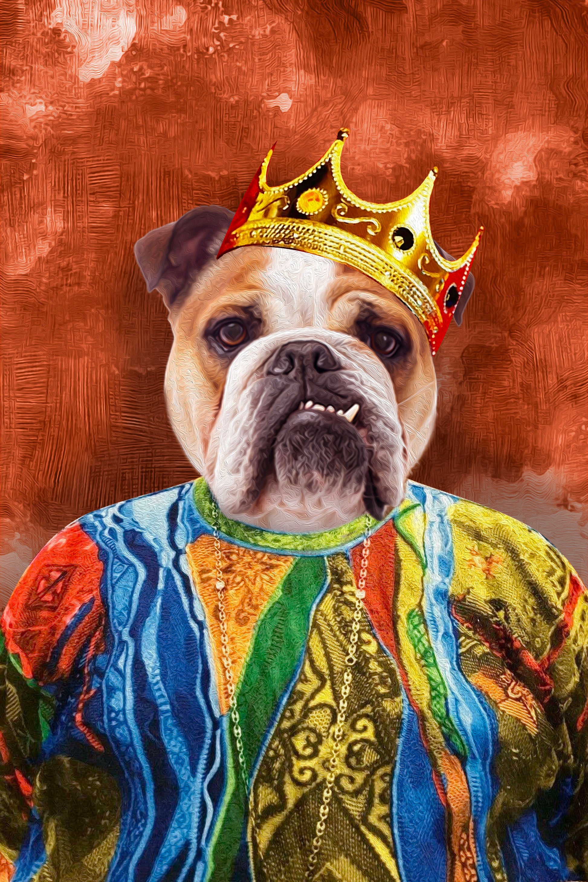 The Notorious Mr. Big Custom Pet Portrait Digital Download - Noble Pawtrait