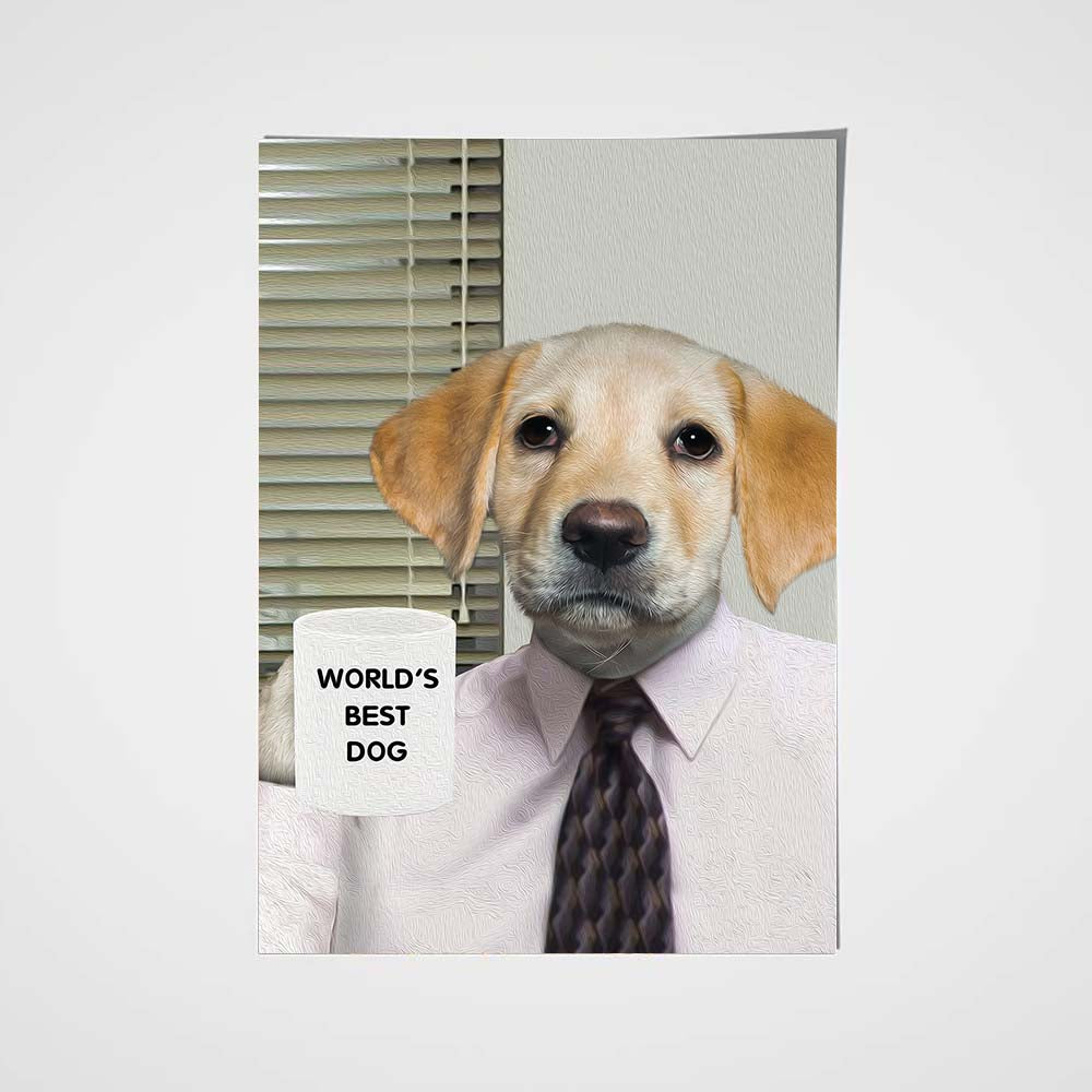 The Office Boss Custom Pet Portrait Poster - Noble Pawtrait
