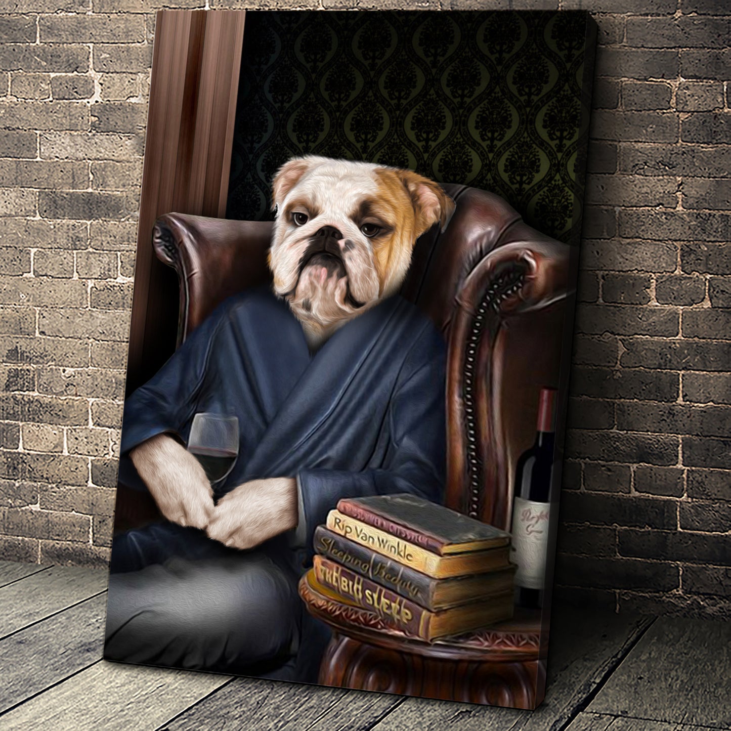 The Philosopher Custom Pet Portrait Canvas - Noble Pawtrait