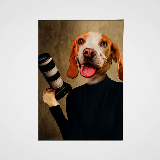 The Photographer Custom Pet Portrait Poster - Noble Pawtrait