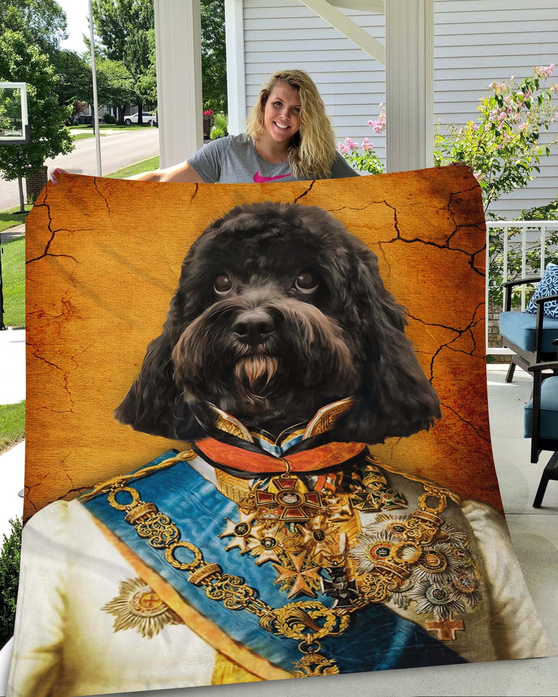 The Prince Custom Pet Blanket - Noble Pawtrait