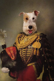 The Royal Colonel Custom Pet Portrait - Noble Pawtrait